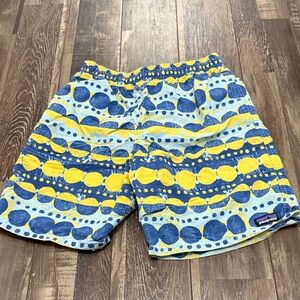 Patagonia Blue and Yellow Patterned shorts